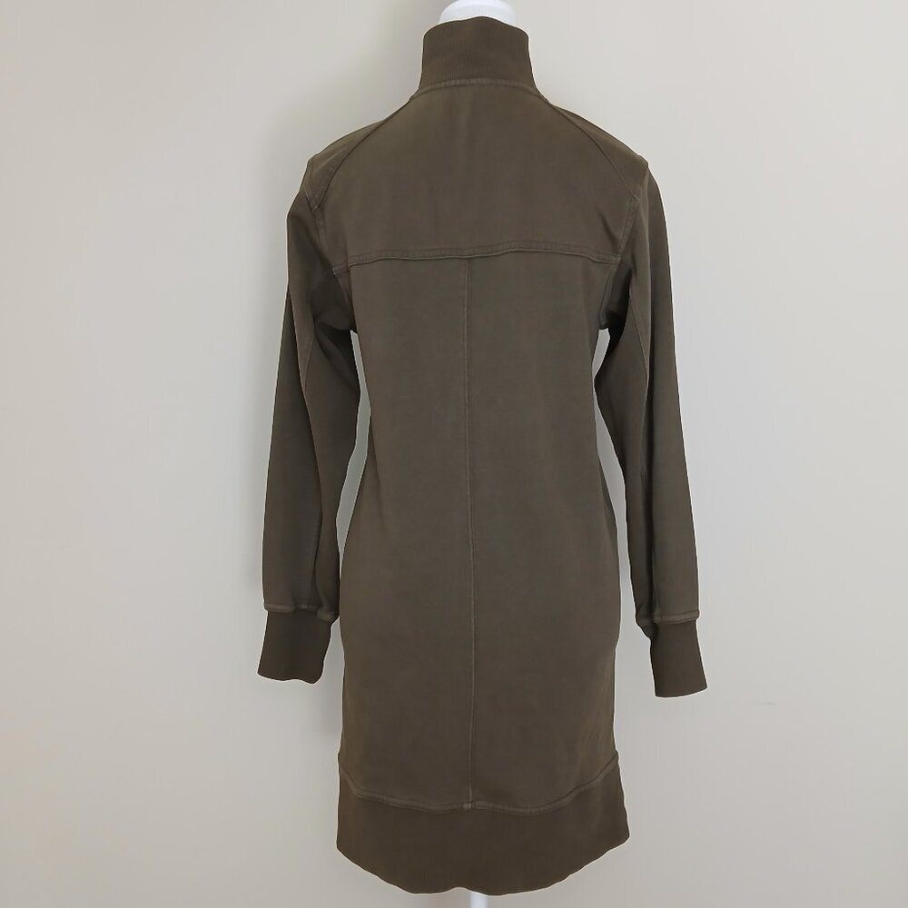 Anthropologie Daily Practice Meru Mini Dress Long Sleeve Olive Green Size XXS - Picture 3 of 9